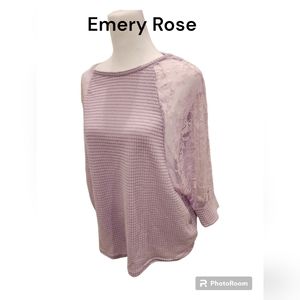 Lilac Lavendar Purple Lace Oversized Top Size L / XL